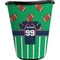 Football Jersey Waste Basket - Double Sided (Black) (Personalized)