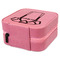 Football Jersey Travel Jewelry Boxes - Leather - Pink - View from Rear