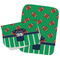 Football Jersey Two Rectangle Burp Cloths - Open & Folded