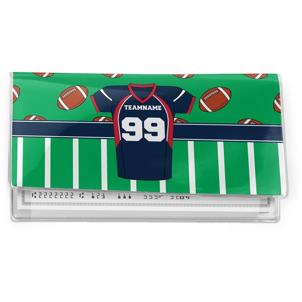 Custom Football Jersey Vinyl Checkbook Cover (Personalized)