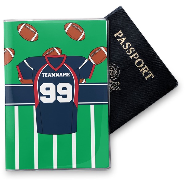 Custom Football Jersey Vinyl Passport Holder (Personalized)