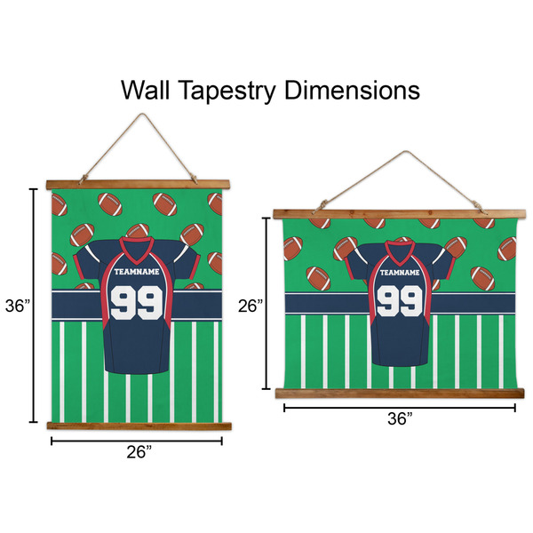 Football Jersey Wall Hanging Tapestries - Parent/Sizing