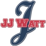 Football Jersey Name & Initial Decal - Custom Sized (Personalized)