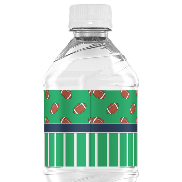 Football Jersey Water Bottle Label - Back View