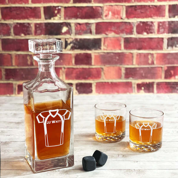 Football Jersey Whiskey Glass - In Context