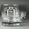 Football Jersey Whiskey Glasses Set of 4 - Engraved Front