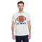Football Jersey White Crew T-Shirt on Model - Front