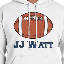 Football Jersey Hoodie - White - 3XL (Personalized)