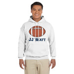 Football Jersey Hoodie - White - Large (Personalized)