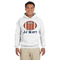 Football Jersey White Hoodie on Model - Front