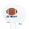 Football Jersey White Plastic 5.5" Stir Stick - Single Sided - Round - Front & Back