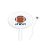 Football Jersey White Plastic 7" Stir Stick - Oval - Closeup