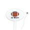 Football Jersey 7" Oval Plastic Stir Sticks - White - Single Sided (Personalized)