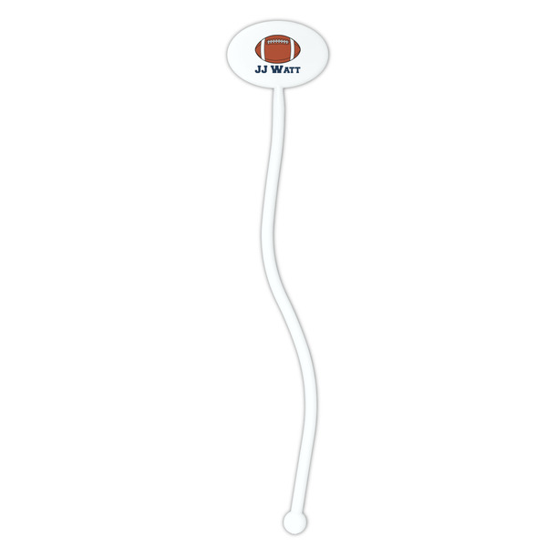 Football Jersey White Plastic 7" Stir Stick - Oval - Single Stick