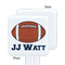 Football Jersey White Plastic Stir Stick - Single Sided - Square - Approval