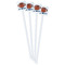 Football Jersey White Plastic Stir Stick - Single Sided - Square - Front