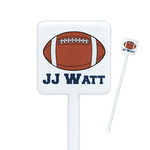 Football Jersey Square Plastic Stir Sticks (Personalized)