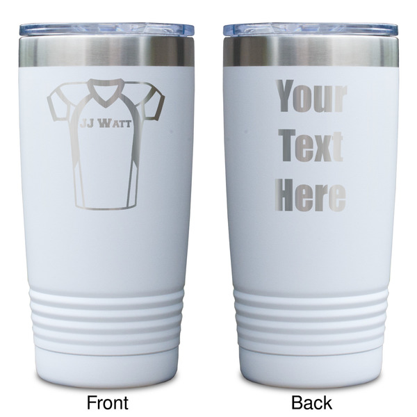 Football Jersey White Polar Camel Tumbler - 20oz - Double Sided - Approval