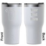 Football Jersey RTIC Tumbler - White - Engraved Front & Back (Personalized)