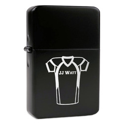 Football Jersey Windproof Lighter - Black - Single Sided (Personalized)