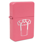 Football Jersey Windproof Lighter - Pink - Single Sided & Lid Engraved (Personalized)