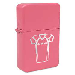 Football Jersey Windproof Lighter - Pink - Single Sided & Lid Engraved (Personalized)