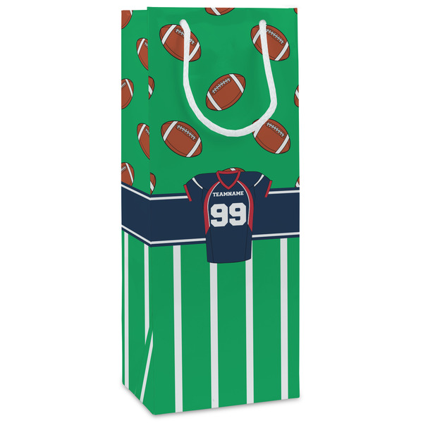 Custom Football Jersey Wine Gift Bags - Matte (Personalized)
