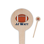 Football Jersey 4" Round Wooden Food Picks - Single Sided (Personalized)
