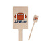 Football Jersey Wooden 6.25" Stir Stick - Rectangular - Closeup