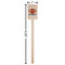 Football Jersey Wooden 6.25" Stir Stick - Rectangular - Dimensions