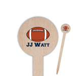 Football Jersey 6" Round Wooden Food Picks - Double Sided (Personalized)