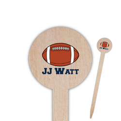 Football Jersey 6" Round Wooden Food Picks - Single Sided (Personalized)