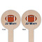 Football Jersey Wooden 6" Food Pick - Round - Double Sided - Front & Back