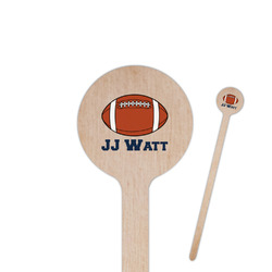 Football Jersey 6" Round Wooden Stir Sticks - Single Sided (Personalized)