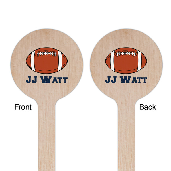 Football Jersey Wooden 6" Stir Stick - Round - Double Sided - Front & Back