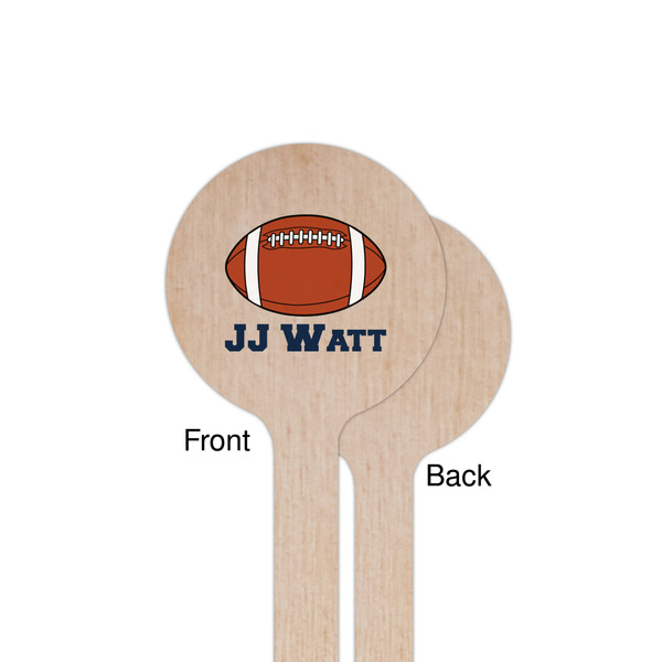 Football Jersey Wooden 7.5" Stir Stick - Round - Single Sided - Front & Back