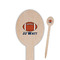 Football Jersey Oval Wooden Food Picks - Single Sided (Personalized)