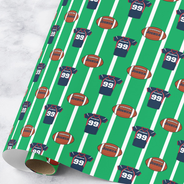 Custom Football Jersey Wrapping Paper Roll - Large (Personalized)