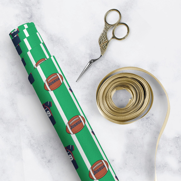 Football Jersey Wrapping Paper Roll - Matte - In Context