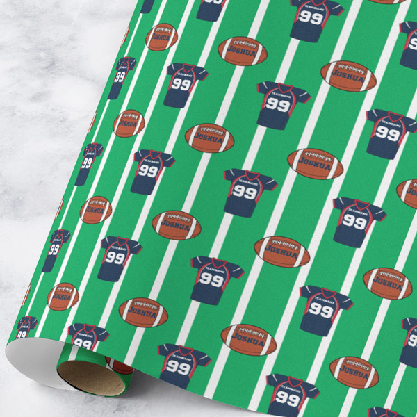 Custom Football Jersey Wrapping Paper Roll - Large - Matte (Personalized)
