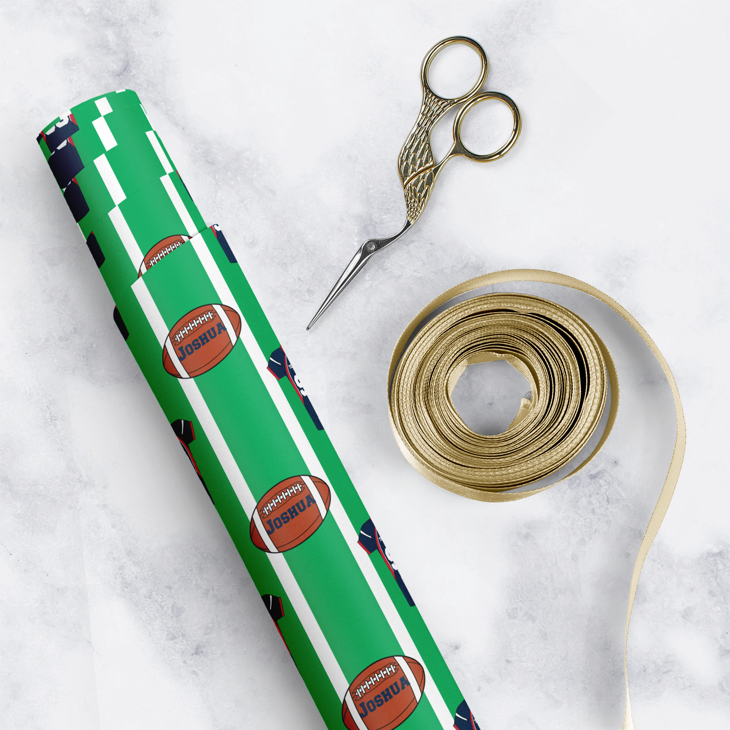 Football Jersey Wrapping Paper Roll Small (Personalized) YouCustomizeIt
