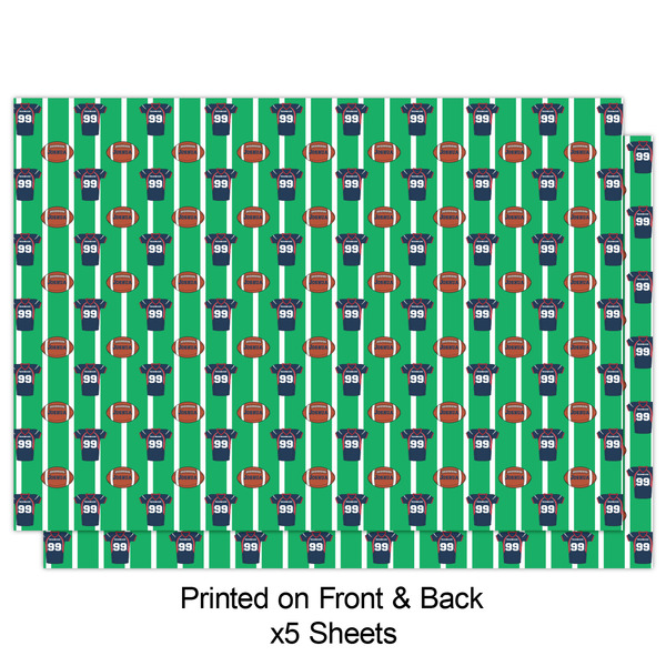 Football Jersey Wrapping Paper Sheet - Double Sided - Front
