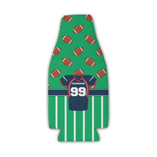 Custom Football Jersey Zipper Bottle Cooler (Personalized)