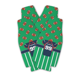 Football Jersey Zipper Bottle Cooler - Set of 4 (Personalized)