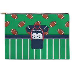 Football Jersey Zipper Pouch - Large - 12.5"x8.5" (Personalized)