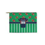 Football Jersey Zipper Pouch - Small - 8.5"x6" (Personalized)