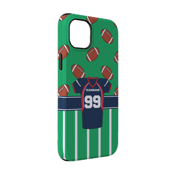 Custom Football Jersey iPhone Case - Rubber Lined - iPhone 14 (Personalized)