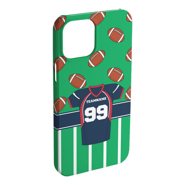 Custom Football Jersey iPhone Case - Plastic - iPhone 15 Pro Max (Personalized)