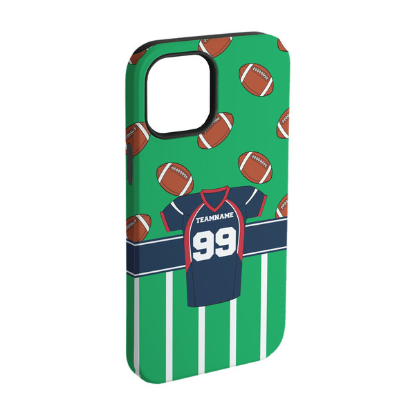 Custom Football Jersey iPhone Case - Rubber Lined - iPhone 15 (Personalized)