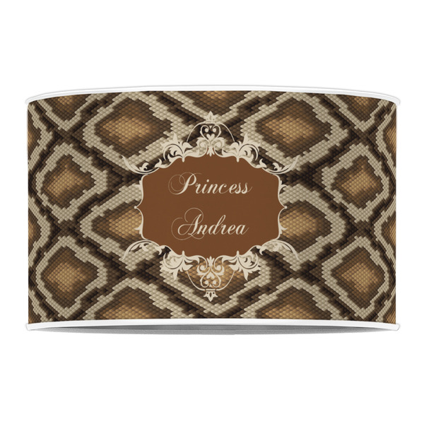 Snake Skin 12" Drum Lampshade - FRONT (Poly Film)